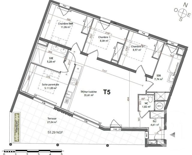 Appartement F5 à vendre - 5 pièces - 93.0 m2 - MONTPELLIER - 34 - LANGUEDOC-ROUSSILLON - Century 21 Via Domitia